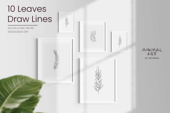 10 Hand-Drawn Flowers and Leaves Svg png Graphics