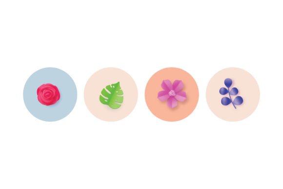 Abstract Flowers Collection: Graphics and Freebies for Editorial Use