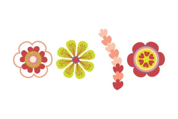 Bright Color Flowers Graphic Design Asset Review for Real Crafting Projects