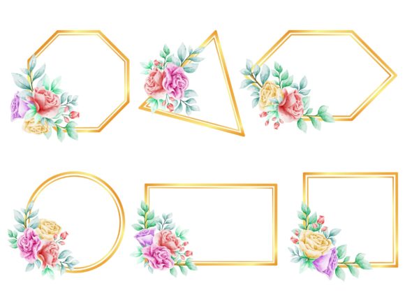 Flowers Frame Watercolor Graphics and Illustrations Review