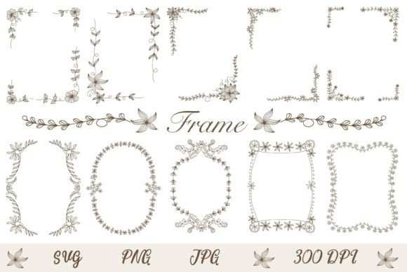 Flowers Patterns Frame SVG: A Versatile Graphic Design Asset for Crafters