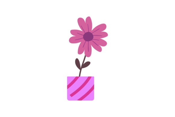 Flowers Pot Beauty Houseplant: A Graphic Asset for Crafters and Handmade Businesses