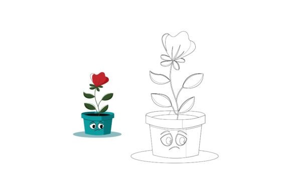 Kawaii Flowers Coloring 17 Graphics and Illustrations Review