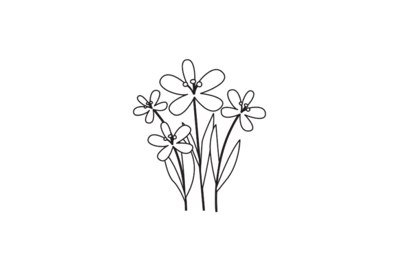 Many Flowers Outline Style: A Versatile Graphic Design Asset for Creative Sellers