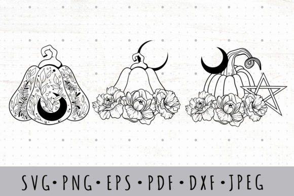 Mystical Halloween Pumpkin Flowers SVG: A Versatile Graphic Design Asset for Creative Sellers