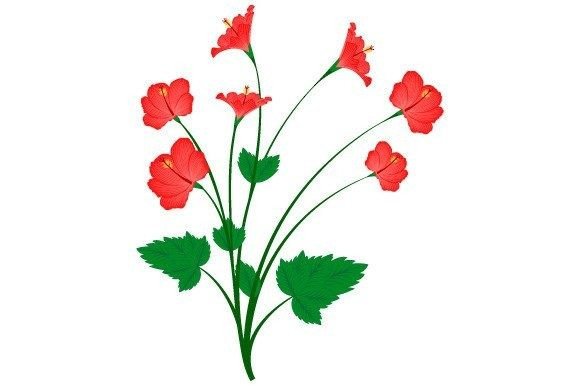 Red and Green Flowers: A Vibrant Graphic Design Freebie for Local Business Branding