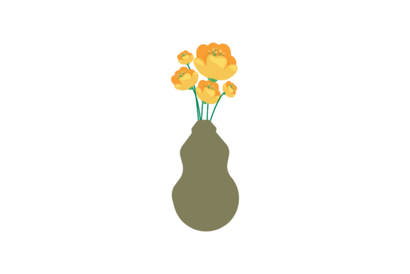 Unique Vase Yellow Flowers: A Versatile Graphic Design Asset for Creative Sellers