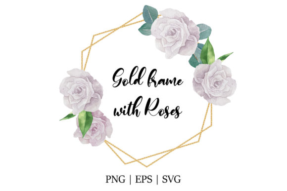 Watercolor Gold Frame with Flowers Review